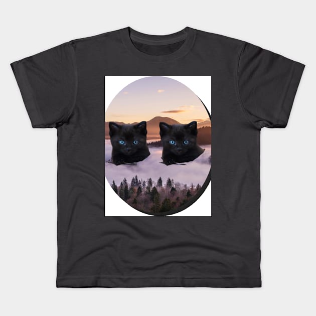 black kittens Kids T-Shirt by KA&KO